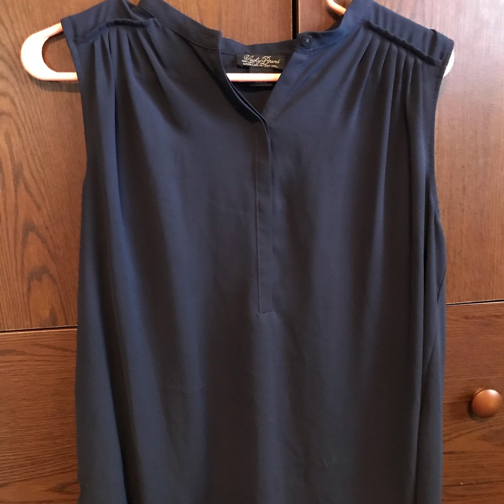 Lucky brand navy blouse